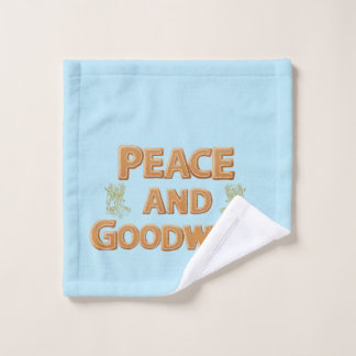 PEACE AND GOODWILL BATH TOWEL SET