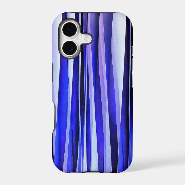 Peace and Harmony Blue Striped Abstract Pattern (Back)