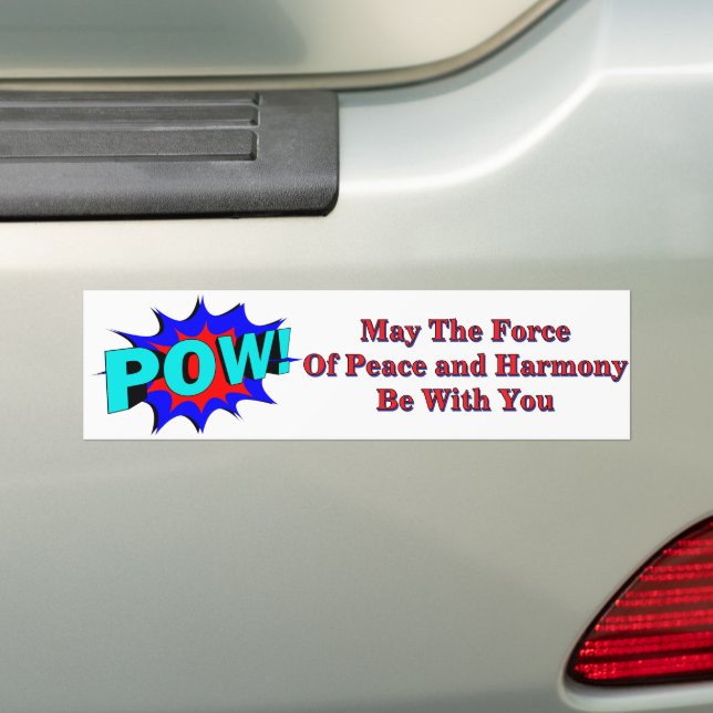 Peace and Harmony Bumper Sticker (On Car)