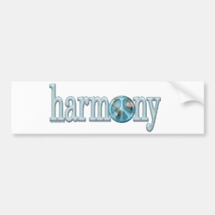 peace and harmony bumper sticker