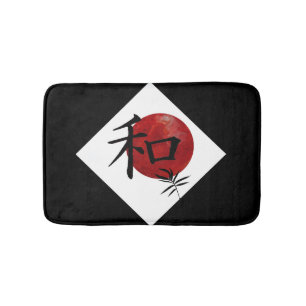 Peace and Harmony in Kanji Bath Mat