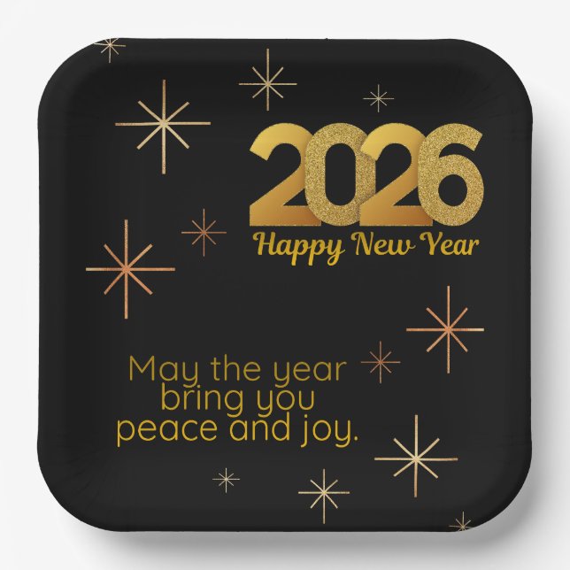 Peace and Joy 2026 Paper Plate (Front)