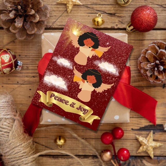 Peace And Joy A Soulful Christmas Greeting Holiday Postcard (Creator Uploaded)