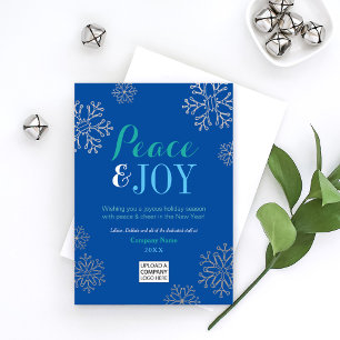 Peace and Joy Blue Corporate Business Holiday