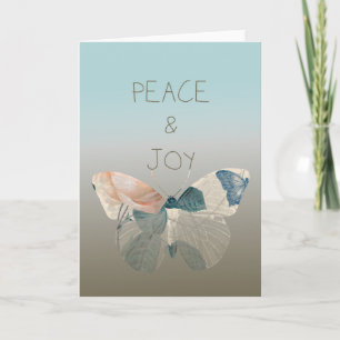 Peace and Joy Butterfly Holiday Card