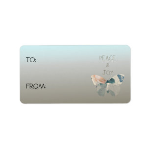 Peace and Joy Butterfly Label