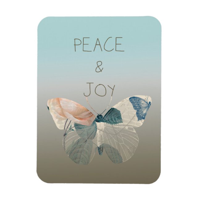 Peace and Joy Butterfly Magnet (Vertical)