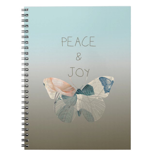 Peace and Joy Butterfly Notebook (Front)