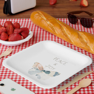 Peace and Joy Butterfly Paper Plate