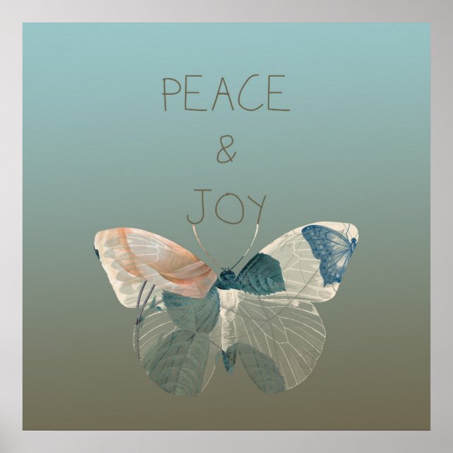 Peace and Joy Butterfly Poster (Front)