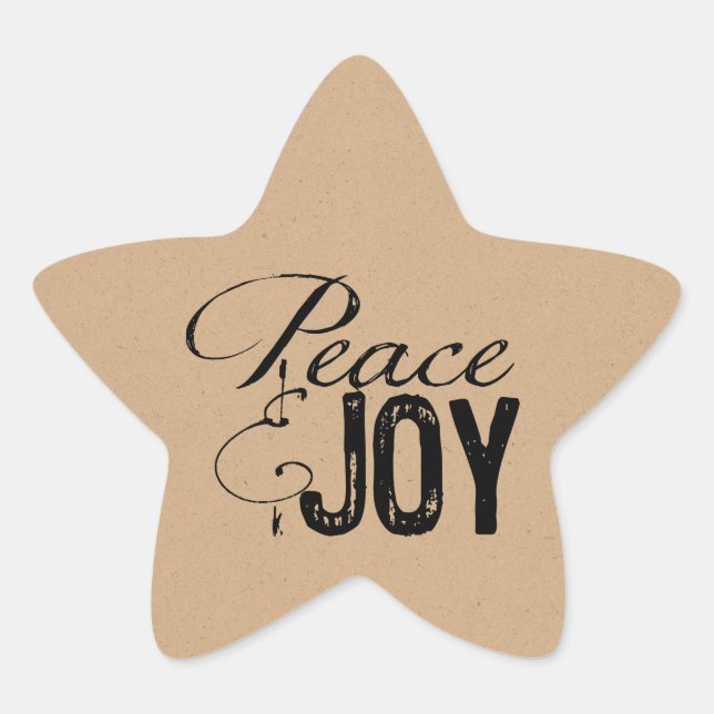 Peace and Joy Christmas Stickers (Front)