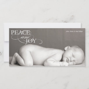 Peace and Joy - Family Photo Card