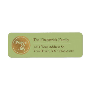 Peace and Joy, Green and Gold Address