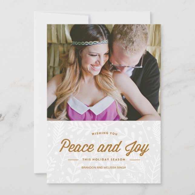 Peace and Joy Holiday Card (Front)
