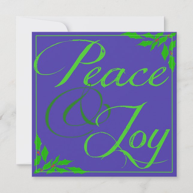 Peace and Joy Holiday Card (Front)