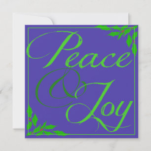 Peace and Joy Holiday Card