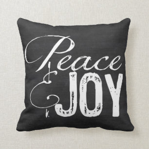 Peace and Joy Holiday Family Christmas Cushion