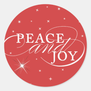 Peace and Joy Holiday Sticker