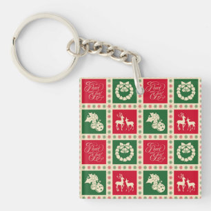Peace and joy key ring
