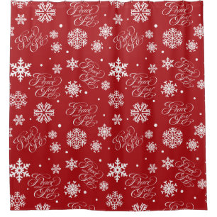 Peace and joy shower curtain