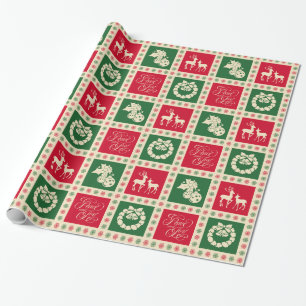 Peace and joy wrapping paper