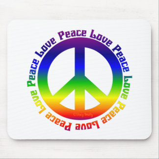 Peace and Love all around Mouse Mat