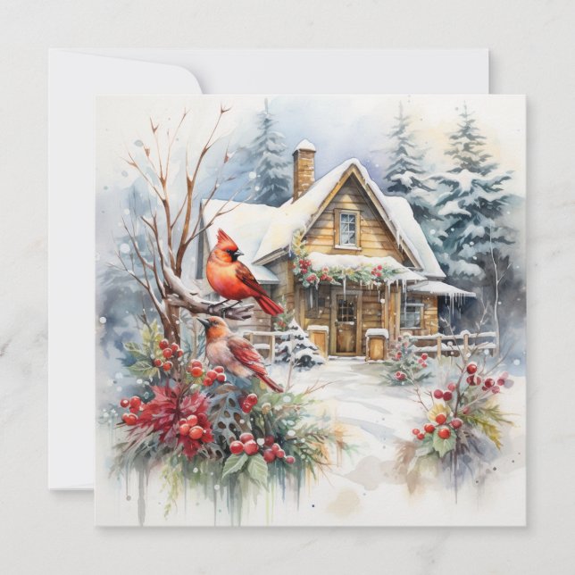 Peace and Love at Christmas Holiday Card (Front)