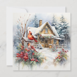 Peace and Love at Christmas Holiday Card