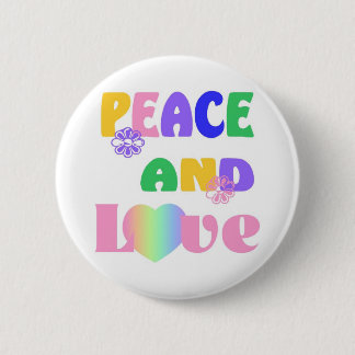 Peace and Love Button