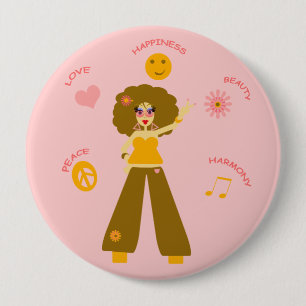 Peace and Love Button