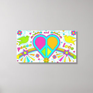 Peace and Love Canvas Print