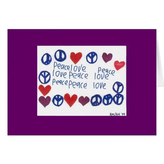 Peace and Love Card