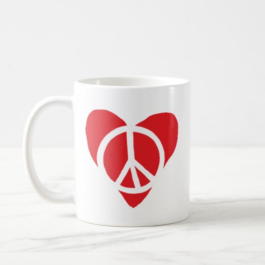 Peace and Love Coffee Mug