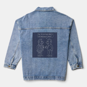 peace and love denim jacket
