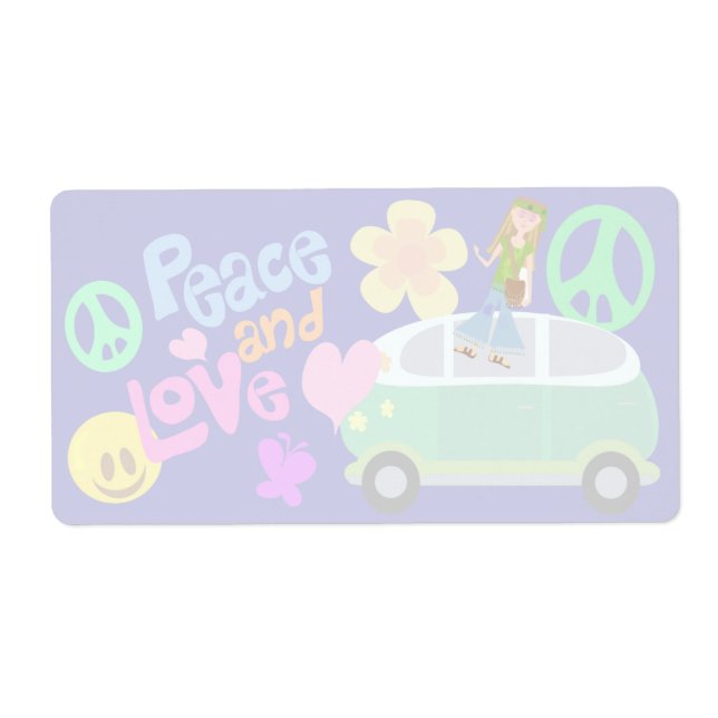 Peace and Love fun Groovy Sixties Style (Front)