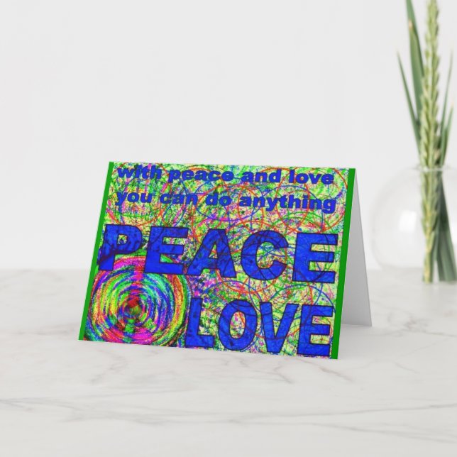 Peace and Love Holiday Card (Front)
