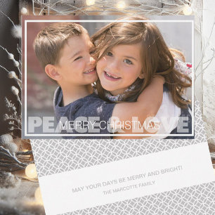 Peace and Love Holiday Photo Card