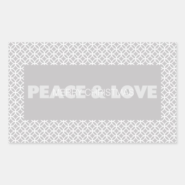 Peace and Love Holiday Stickers (Front)