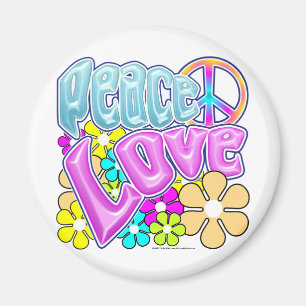 Peace And Love Magnet