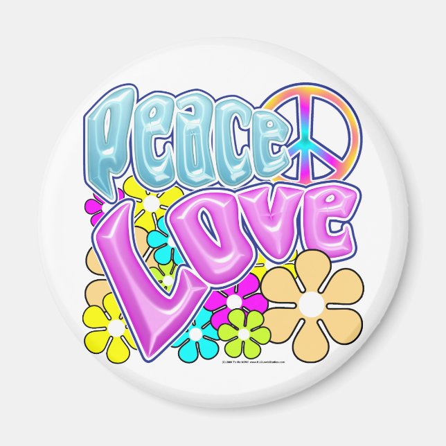 Peace And Love Magnet (Front)