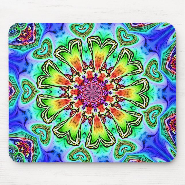 Peace and Love Mouse Mat (Front)