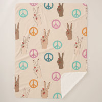 Peace and Love Multicultural Hand Pattern