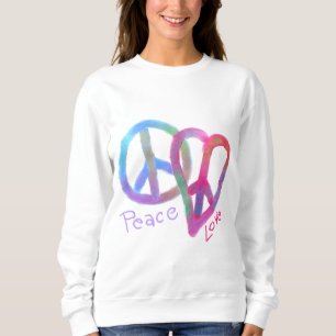 Peace and Love Original Abstract Art to Wear Sweatshirt