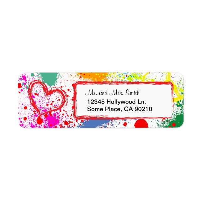 Peace and Love Paint Splatter (customisable) (Front)