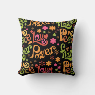 Peace and Love Pattern Cushion