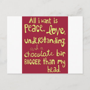 Peace and Love Postcard