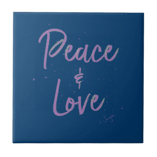 PEACE-and-Love-Purple Tile
