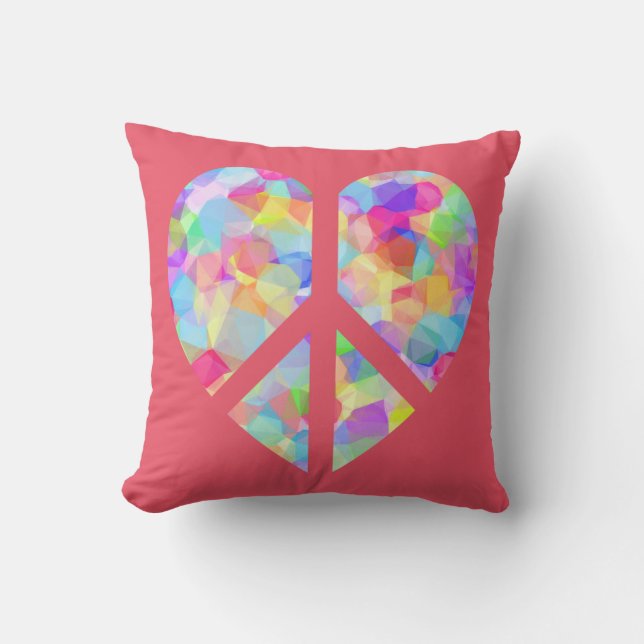 Peace and Love Sign Cushion (Front)
