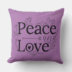 Peace and Love Throw Pillow
