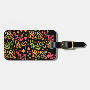 Peace and Love To Go Luggage Tag